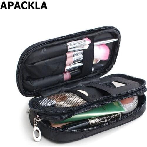 APACKLA Cosmetic Bags Women Travel Organizer Necessaries Makeup Case Professional Storage Brush Make Up Beauty Toiletry Bag