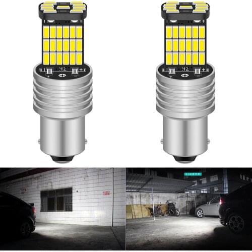 2pcs BA15S P21W 1156 Car LED Reverse Light Bulb For VW Passat B5 B6 Golf 4 2001-2010 Canbus Auto Lamp Error Free DC 12V 6000K