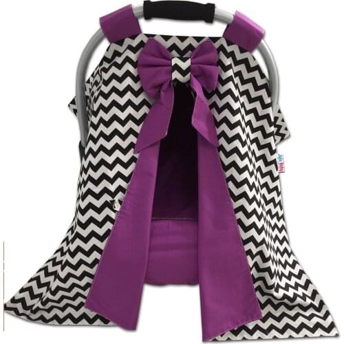 Jaju Baby Handmade, Purple and Zigzag Combination Stroller Cover and Inner Sheet, Stroller Cover, Stroller, Stroller Sheet
