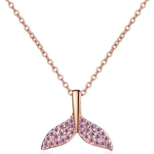 Net red simple personality temperament luxury fishtail short paragraph female models silver plated necklaces SE051