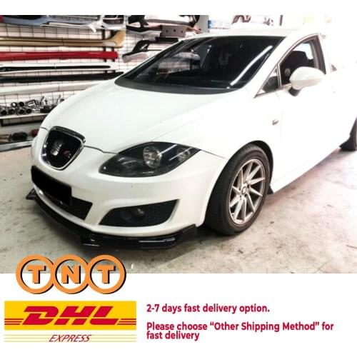 For Seat Leon MK2 Accessories Car Front Bumper Lip 3 pcs Black Splitter Diffuser Lip Body Kit Spoiler Bumpers