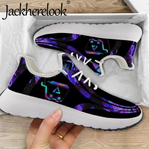 Jackherelook Lcleaner Sanitation worker Print Women Shoes Flat Sneaker Casual Lace Up Footwear Mesh Ladies Shoe Zapatillas Mujer