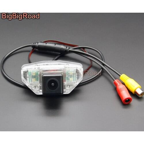 BigBigRoad Wireless Vehicle Rear View Camera HD Color Image For Honda Crosstour Odessey 2009-2011 FR-V HR-V Insight Jazz Stream