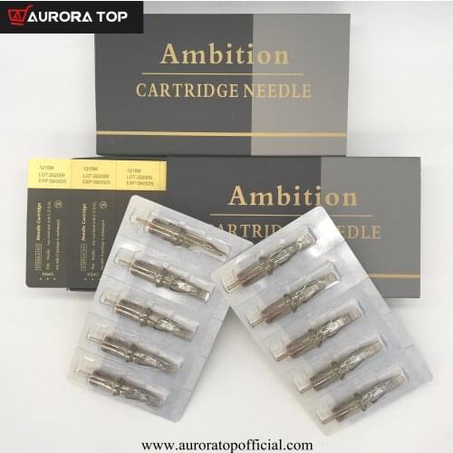Ambition PMU Tattoo Cartridge Needles 20pcs Round Liner Long Taper 1001rl 0801rl 0803rl 0805rl 0807rl 1rl 3rl 5rl 7rl 9rl 11rl