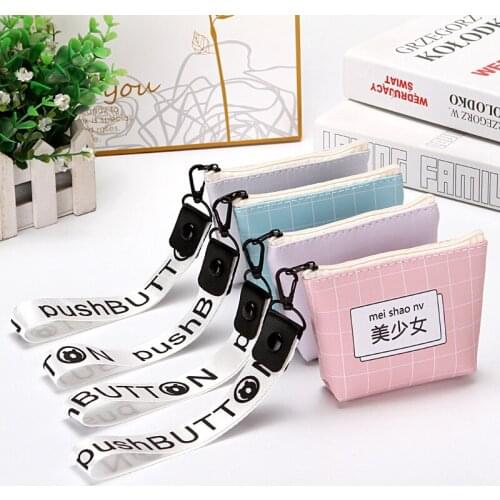 Small fresh coin purse pu small zipper cute children and women coin multifunctional zipper wallet Portable coin purses