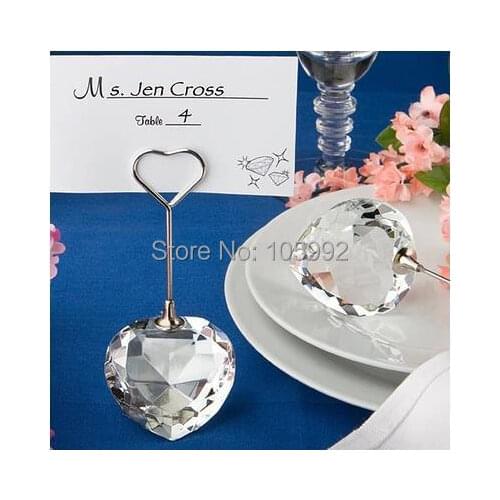 Creative Heart-shaped crystal card holder wedding celebration supplies seats Wedding Favor wedding gift decoration gift