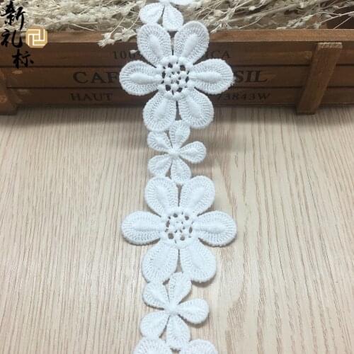 Lace milk silk Embroidery Garment accessories DIY Water soluble lace New listing Flower barcode