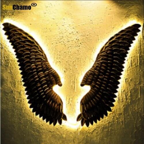 Retro Industrial Wall Decorations Angel Wings Internet Cafe Wall Mural Bar Coffee Party Photo Supply Murals Iron Wings