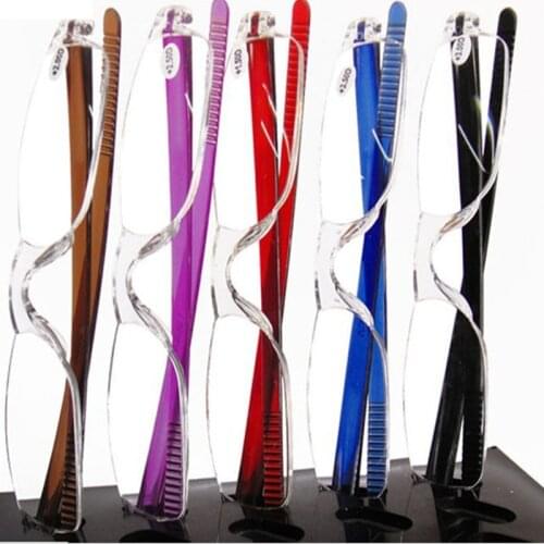 Eyesilove ultra-light Unisex transparent reading glasses plastic women men reading eyeglasses with many colors +1.00 to +4.00