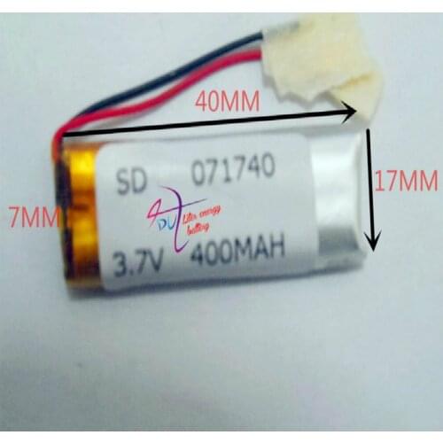 Size 701740 3.7V 400mah tablet battery with Protection Board For Bluetooth GSP Digital Products
