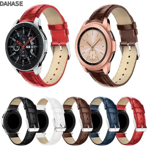 High Quality Wrist Strap for Samsung Galaxy Watch 46mm Band for Galaxy Watch 42mm Crocodile Genuine Leather Watchband