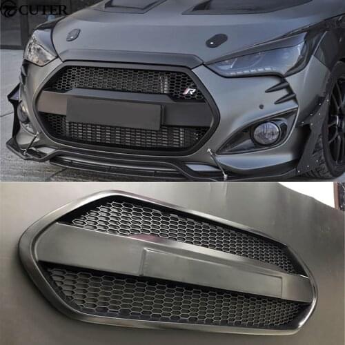 Racing Grills FRP Carbon fiber Honeycomb Grill for Hyundai Veloster front bumper 11-15