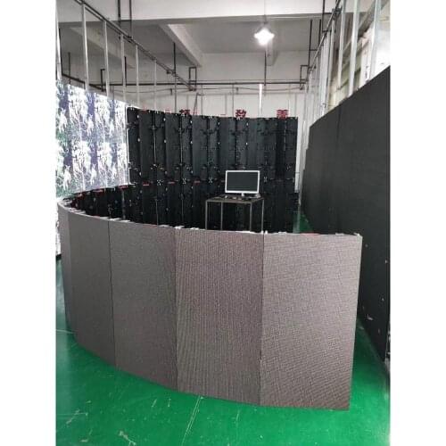 Xxx video wall shenzhen led display factory coreman p3.91 soft flexible curve led display panel