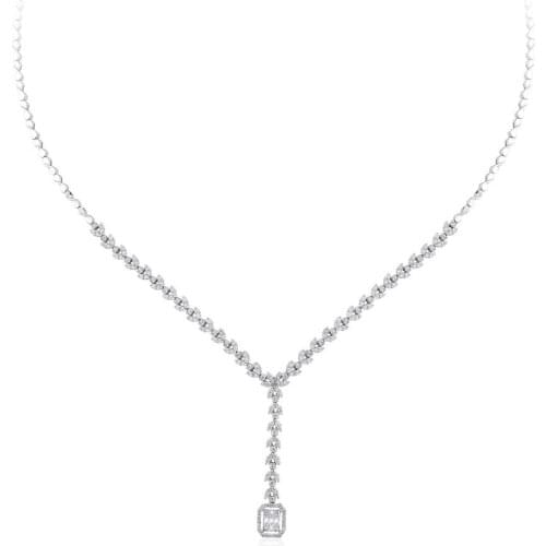 Symbol Gold 1.80 Carat Diamond Choker Fashion Jewelry Stylish Brilliant Eye-catching Pendant For Women