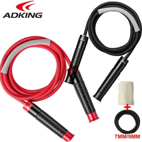 ADKING 7MM/9MM jump rope weighted loss Tangle-Free skipping rope for power Training budybuilding fitness equipment Gym