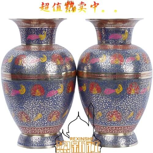 Pakistan modern fashion decoration art crafts vase belly flat classical antique vase