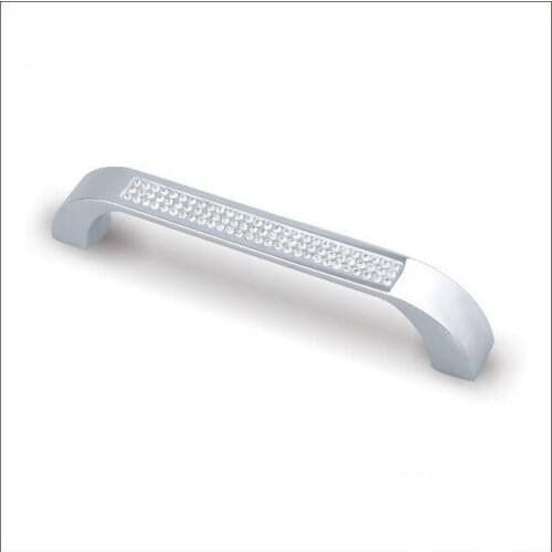 UNILOCKS Wholesale!!! 100PCS/LOT C.C.. 96 MM Clear Crystal Handle With Zinc Alloy Chrome Metal Part