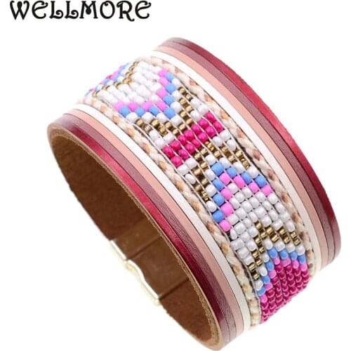 WELLMORE beaded bracelets bangles chram bracelets Bohemian bracelets for women fashion jewelry bracelet femme wholesale