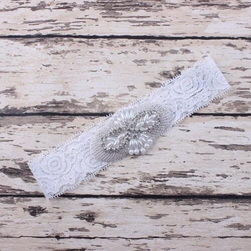 Pearl and rhinestone headband for girl hair Vintage lace headband wedding Photo Prop Baptism Princess Headband 1PCS