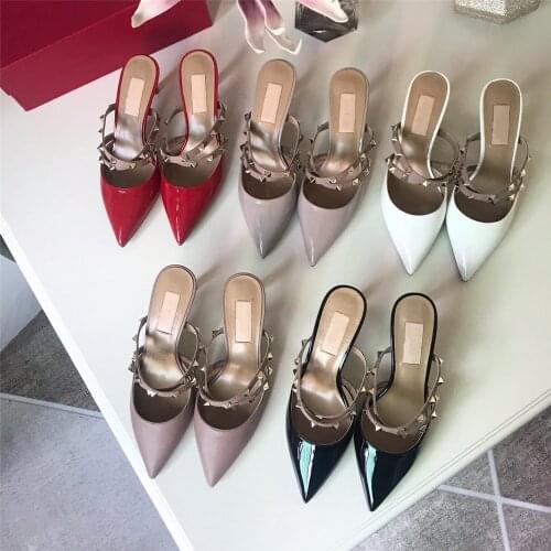 Womens Shoes Pointed Toe Fashion Pumps Genuine Leather Ladies Sandals Luxury Brands Shoes For Women Hot Sell Thin Heels Shoes
