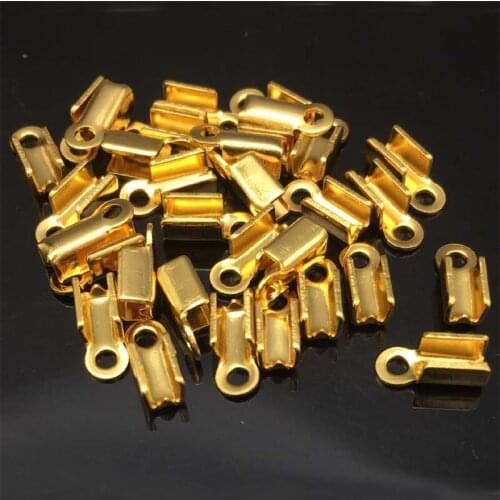 Gold Tone 2.7MM Inner Size Stainless Steel Tassel Caps End Caps Fitting Leather Cord Diy Jewelry Finding&components