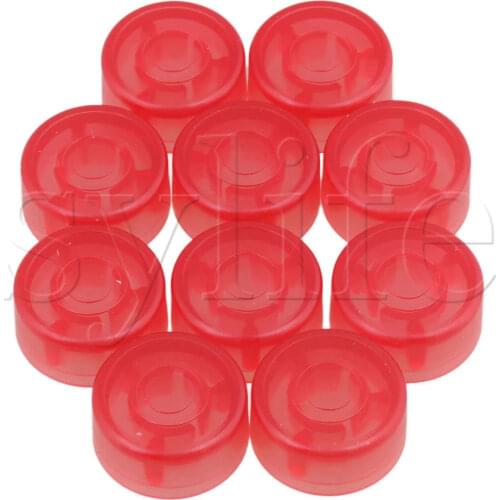 10x Red Electric Guitar Effects Accessories Stomp Switch Pedal Cap