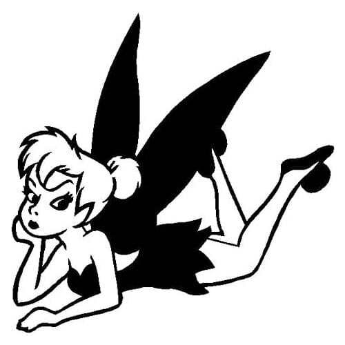 14.5*14.3CM Cute Sexy Naughty Fairy Girl Cool Style Suitcase sticker Vinyl Decal Car Sticker Silhouette Design