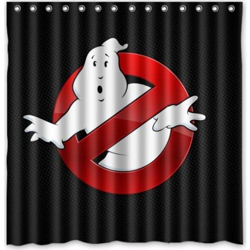 180X180CM free shipping Ghost Busters Background shower curtain polyester bath curtain creative curtains