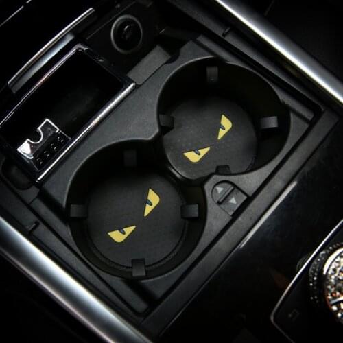 2pcs Car Coaster Water Cup Bottle Holder Monsters Anti-slip Pad Mat Silica Gel For Interior Decoration Car Styling Accessories