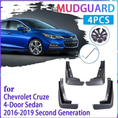4 PCS Car Mud Flaps for Chevrolet Cruze Sedan 2016 2017 2018 2019 Mudguard Splash Guards Fender Mudflaps Auto Accessories