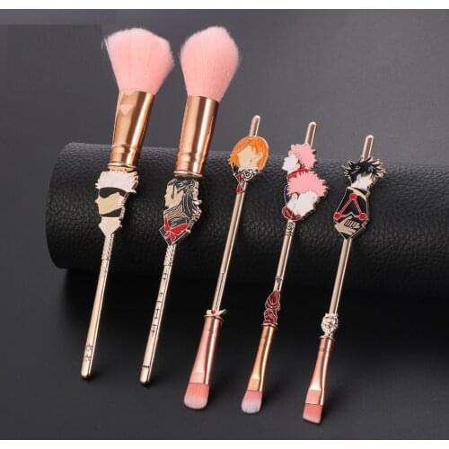 5 Pcs Cartoon Makeup Brushes Around Anime