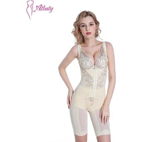 Atbuty Women Luxxury Postpartum Recovery Strong Full Body Shaper Girdle Bodysuit Tummy Control Butt Lifter Slimmer Shorts