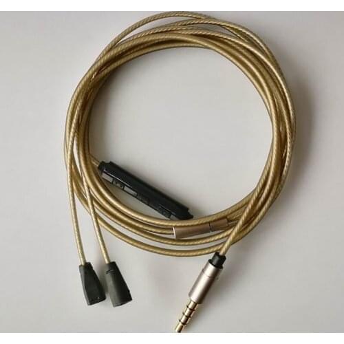 Audio Cable for Sennheiser Earmax IE80 IE8 IE8I Silver Plated Upgrade Headphones Cable for iPhone Andriod Mic Remote Audio Cord