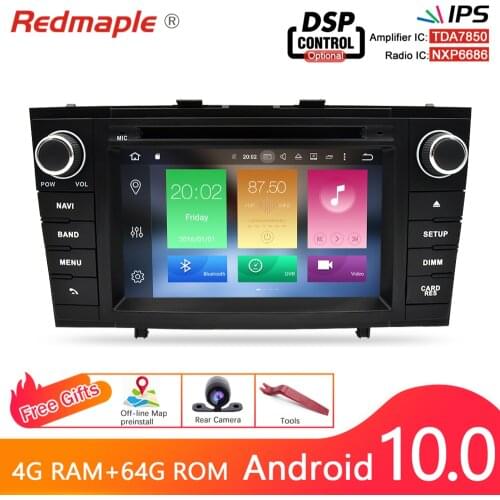 Octa Core Android10.0 Car Radio GPS Navigation Multimedia DVD Player For Toyota Avensis T27 2009-2015 WIFI Stereo 4G RAM 64G ROM