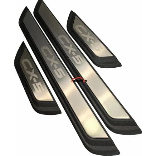 Car Styling for Mazda CX-5 CX 5 CX5 2107 2019 Door Sill Trim Cover Scuff Plate Guard Protectors Car Accessories Car Sticker 4pcs