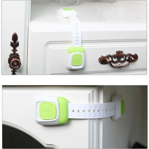 Baby Cabinet Window Door Accessories Drawer Fridge Freezer Door Lock Double Button Refrigerator Safe Locks Child Protective Lock