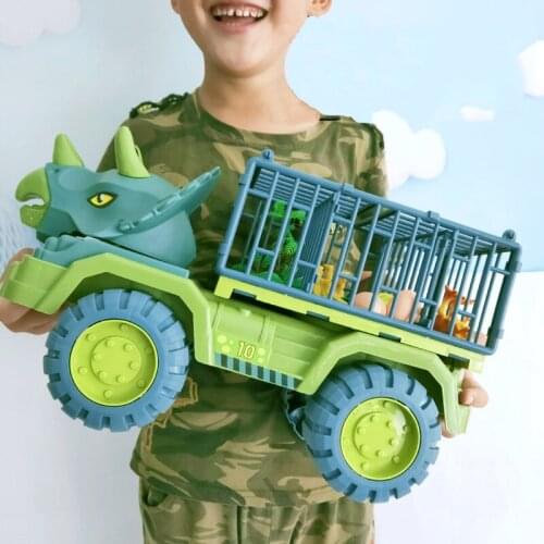 Big Size Dinosaur Truck Toy Transporter Engineering Vehicle Excavator Truck Inertial Car Model Toy For Kids Baby Christmas Gift