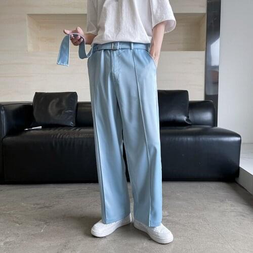 Spring Summer Men Fashion Brand Japanese Style Loose Pants Men Pant Casual Simple High Quality Straight Pants Trouser Harajuku