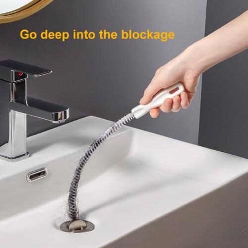 Household multifunctional bendable sewer dredging strip pipe hair debris cleaner anti-clogging dredge kitchen tool