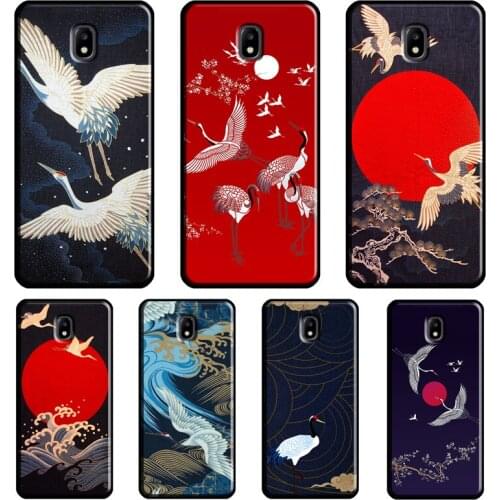 Red-crowned crane Birds japanese style Cover For Samsung Galaxy A8 A6 A7 A9 2018 J8 J4 J6 Plus J1 A3 A5 2016 J3 J7 J5 2017 Case