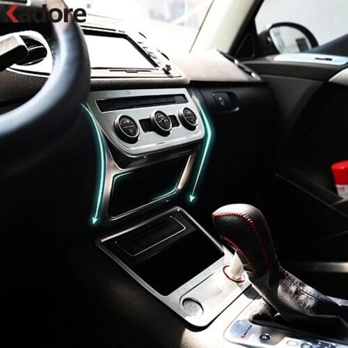 For Volkswagen For vw Tiguan 2012-2015 ABS Matte Car Auto Cover Accessories Center Consol Control Panel Cover Frame Trim