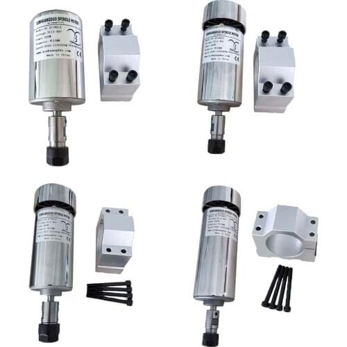 200W 300W 400W 500W Spindle Motor 48V DC 0.2KW Air cooled Spindle High Speed Spindle Brush Engraving Machine and Bracket