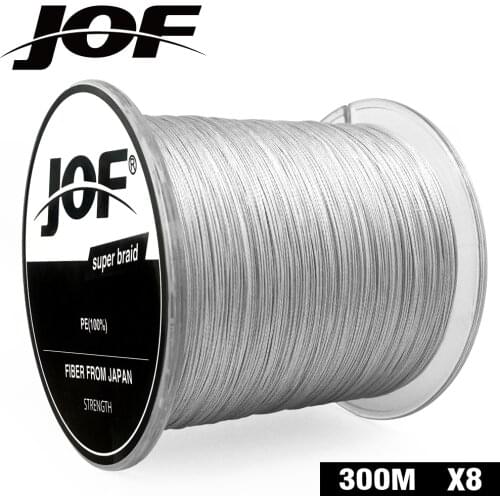 JOF 300M Fishing Line 8 Strands Braided Fishing Line Multifilament Pesca PE Carp Fishing Cord Peche 22-88LB Braided Wire