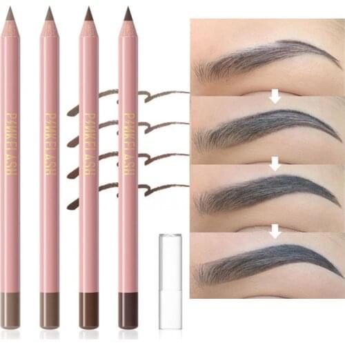 Waterproof Wood Eyebrow Pencil Natural and Sweat-proof Long Lasting Easy To Wear Black Brown Makeup Eyebrow Cosmetics 4 Color