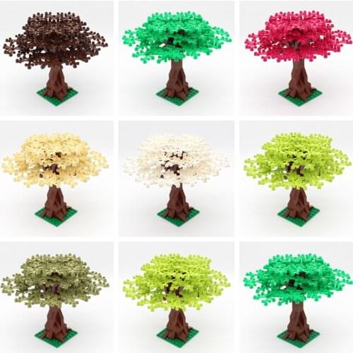 Blocks MOC Assembled Bricks 7 Colors Trees Single Sale Building Blocks Toys for Children Accessories Handmade DIY Parts Cities