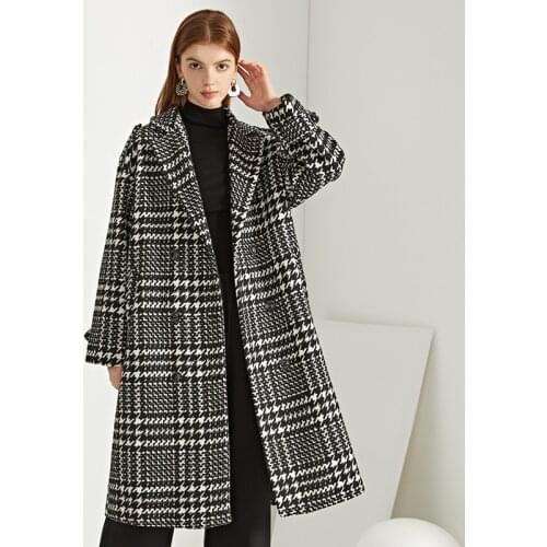 LiaoShiKeerQiaoWa Women's Plaid Coats