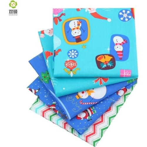 5pcs/bag High Cotton Fabric Patchwork Cloth,Christmas Series Of Handmade DIY Quilting&Sewing Crafts,Cushion,Bag Material 45*50