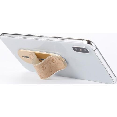 Mini Push-Pull Adhesive Phone Holder Ultra-Thin Multifunctional And Anti-Slip Design Universal Pattern Finger Ring Holder