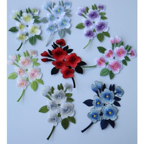 Fashion Embroidery Flower patches for clothes Iron on parches appliques for clothing Floral badge parches para la ropa