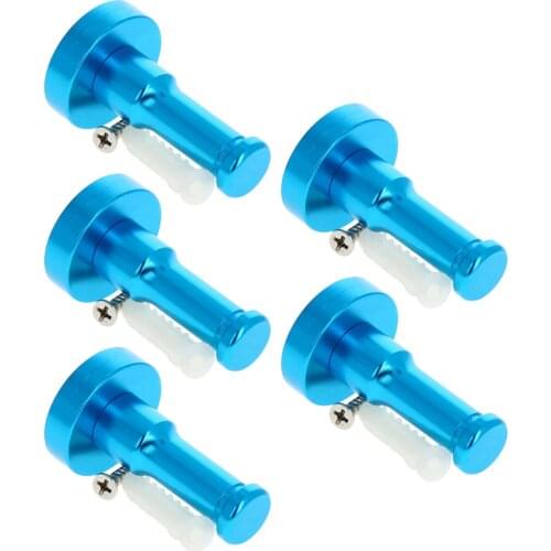 MroMax 1/2/5pcs Single Hook Aluminum Alloy Anodized 32*54mm Multiple Color Single Hook Hardware Door Wall Decoration Accessories